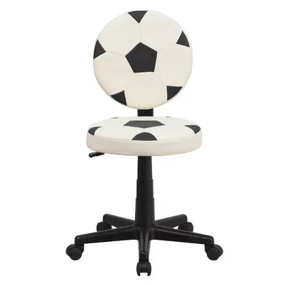 Sedia girevole per bambini da calcio – Vinile, schienale arrotondato, regolazione pneumatica dell'altezza