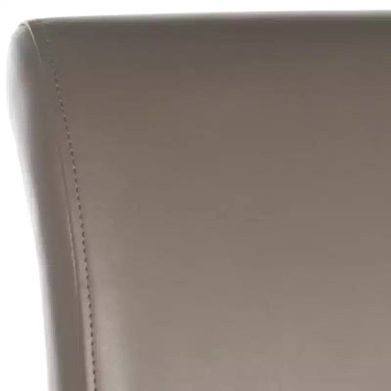 Sgabello da Bar Imbottito a Mezza Altezza – Struttura in Betulla, Ecopelle, Altezza Seduta 74 cm, Nessun Assemblaggio