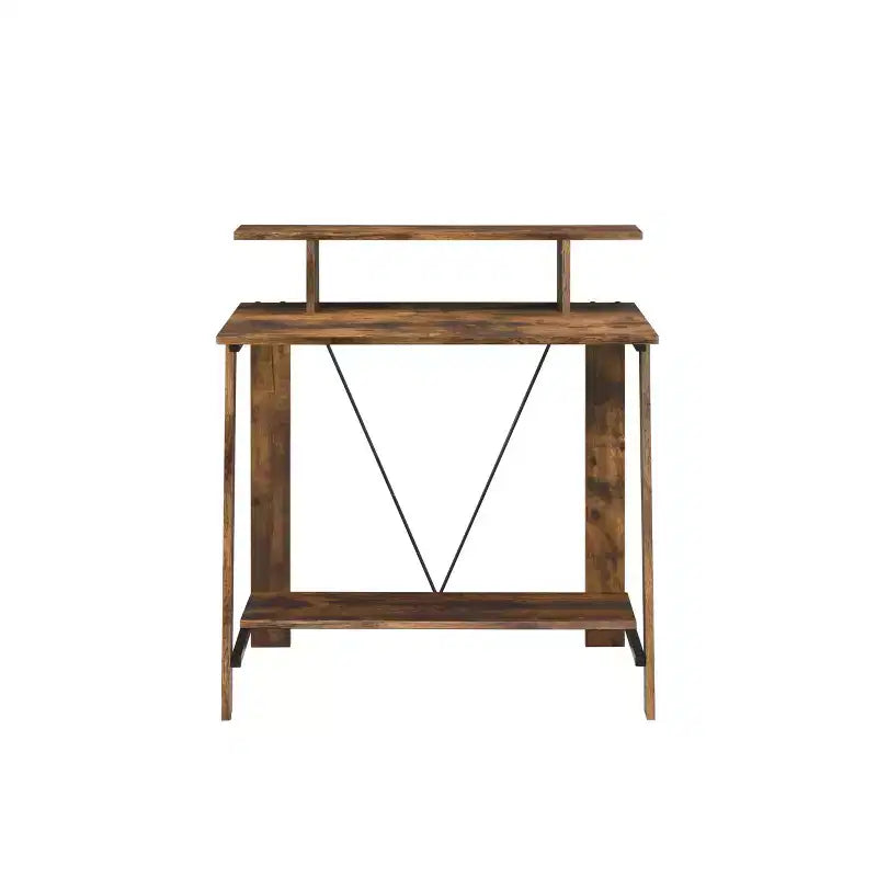 Scrivania compatta con ripiano aperto – Struttura in metallo, piano in legno composito, larghezza 81 cm