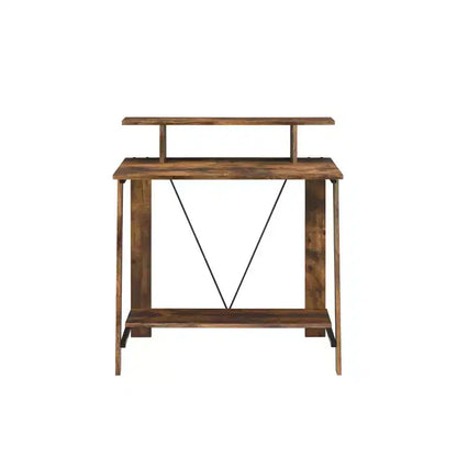 Scrivania compatta con ripiano aperto – Struttura in metallo, piano in legno composito, larghezza 81 cm