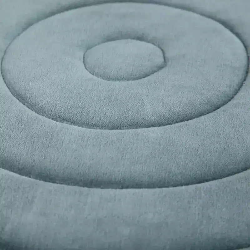 Pouf Ottomano Rotondo in Velluto – Cucito a Mano, 50 cm di Diametro, 35 cm di Altezza