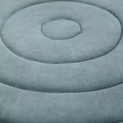 Pouf Ottomano Rotondo in Velluto – Cucito a Mano, 50 cm di Diametro, 35 cm di Altezza