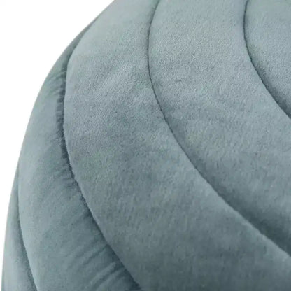 Pouf Ottomano Rotondo in Velluto – Cucito a Mano, 50 cm di Diametro, 35 cm di Altezza