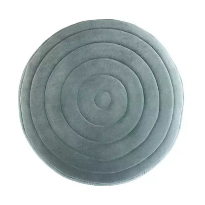 Pouf Ottomano Rotondo in Velluto – Cucito a Mano, 50 cm di Diametro, 35 cm di Altezza