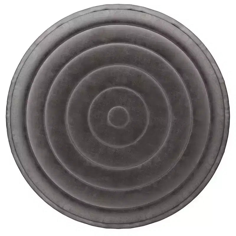 Pouf Ottomano Rotondo in Velluto – Cucito a Mano, 50 cm di Diametro, 35 cm di Altezza