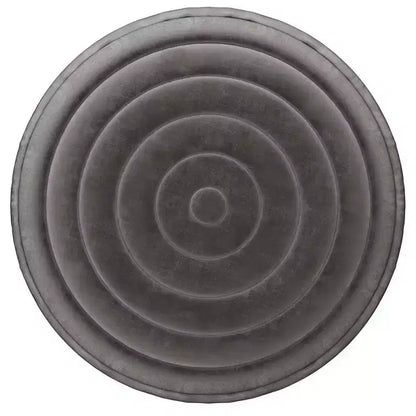 Pouf Ottomano Rotondo in Velluto – Cucito a Mano, 50 cm di Diametro, 35 cm di Altezza