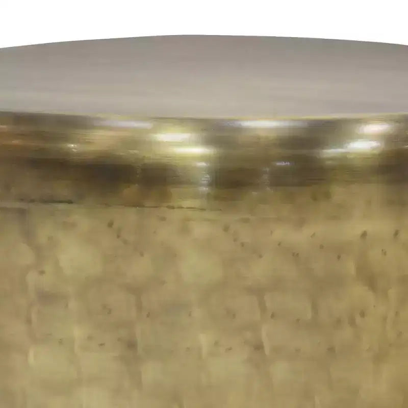 Tavolino rotondo in metallo – Marrone, alto 56 cm, nessun assemblaggio richiesto