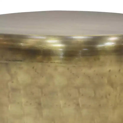 Tavolino rotondo in metallo – Marrone, alto 56 cm, nessun assemblaggio richiesto