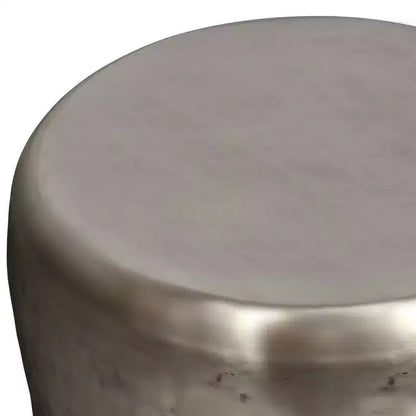 Tavolino rotondo in metallo – Marrone, alto 56 cm, nessun assemblaggio richiesto