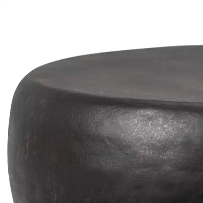 Tavolino rotondo in metallo – Marrone, alto 56 cm, nessun assemblaggio richiesto
