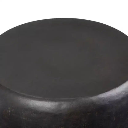 Tavolino rotondo in metallo – Marrone, alto 56 cm, nessun assemblaggio richiesto