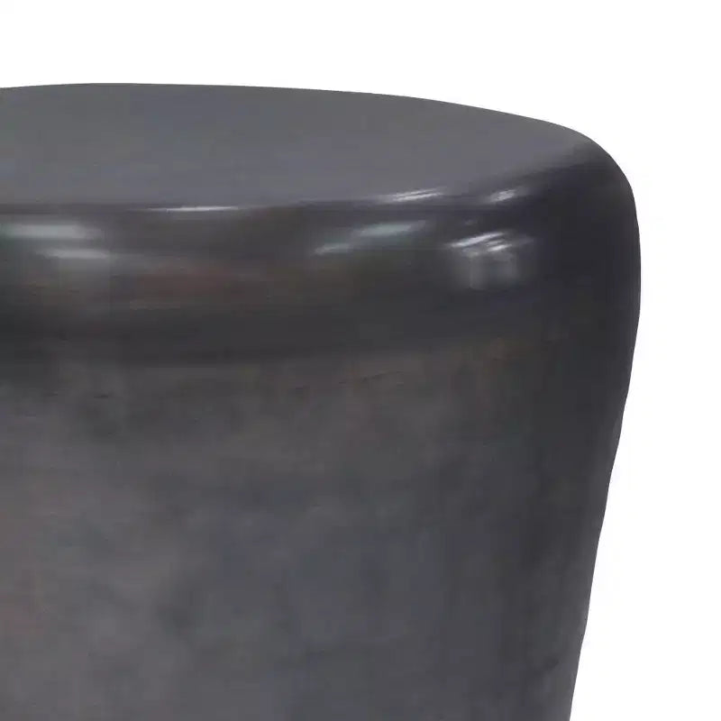 Tavolino rotondo in metallo – Marrone, alto 56 cm, nessun assemblaggio richiesto