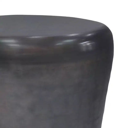 Tavolino rotondo in metallo – Marrone, alto 56 cm, nessun assemblaggio richiesto